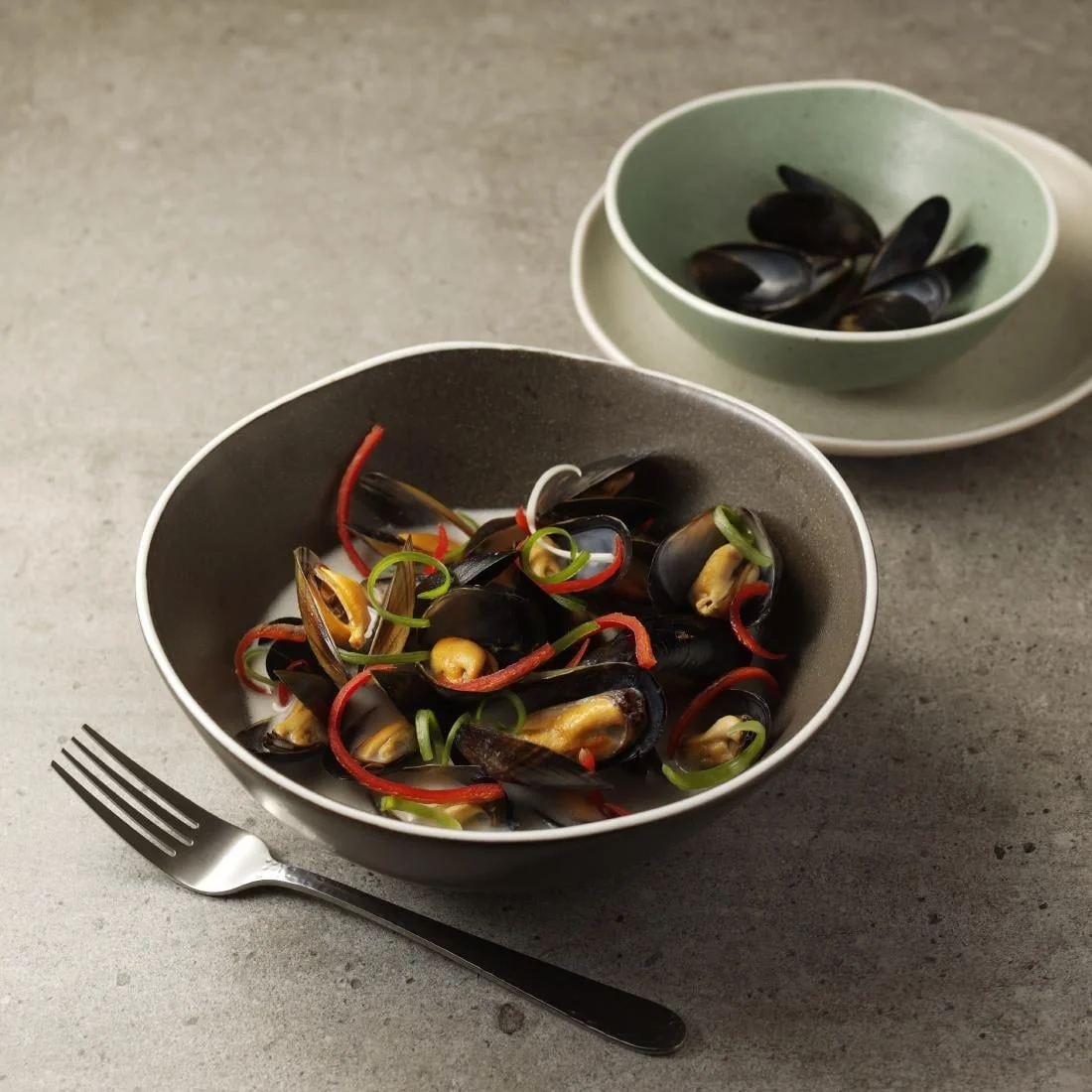 Olympia Chia Deep Bowls Charcoal 210mm (6 Pack) - Image 5