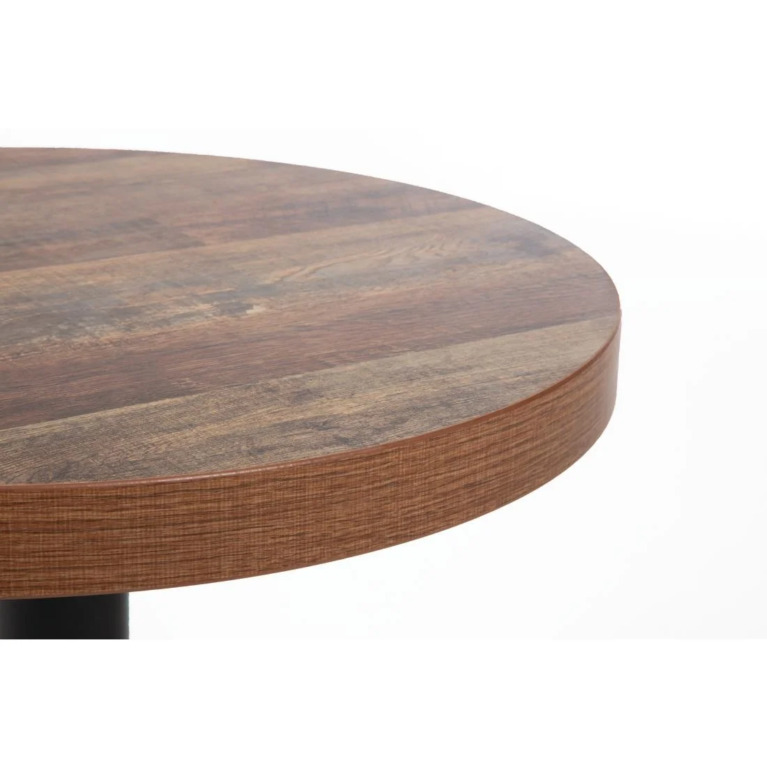 Bolero Pre-Drilled Round Table Top Urban Dark 600mm - Image 4