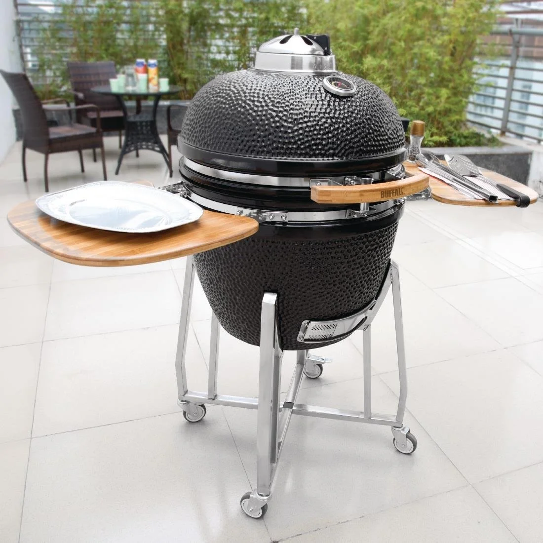 Buffalo XL Ceramic Kamado BBQ Grill 22" - Image 8