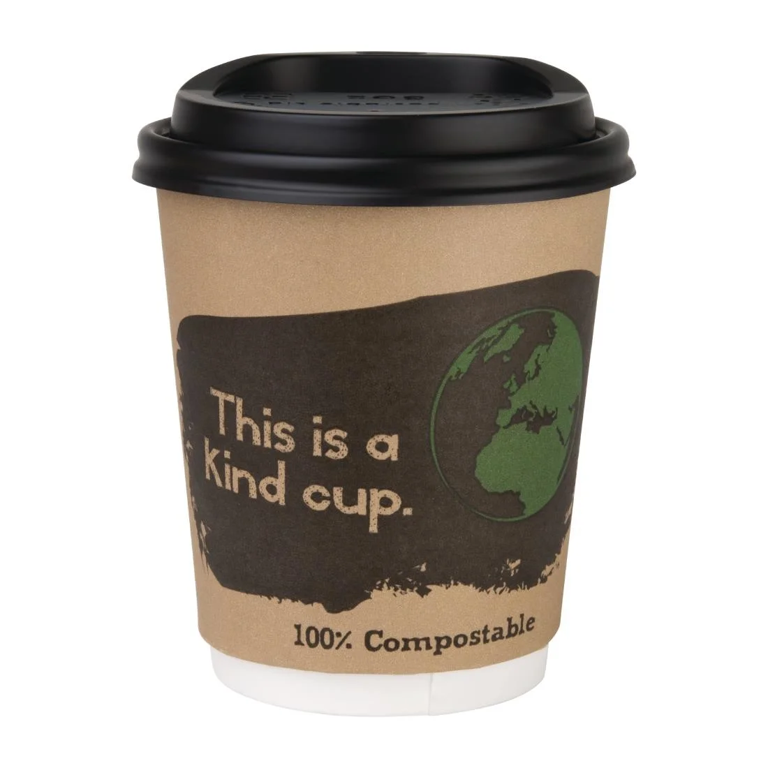 Fiesta Compostable Coffee Cup Lids 225ml / 8oz (Pack of 1000) - Image 2