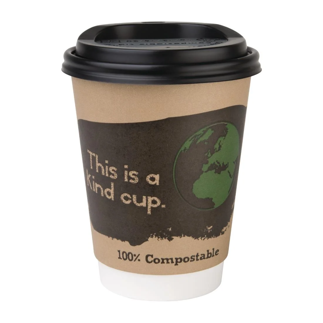Fiesta Compostable Coffee Cup Lids 340ml / 12oz (Pack of 1000) - Image 2