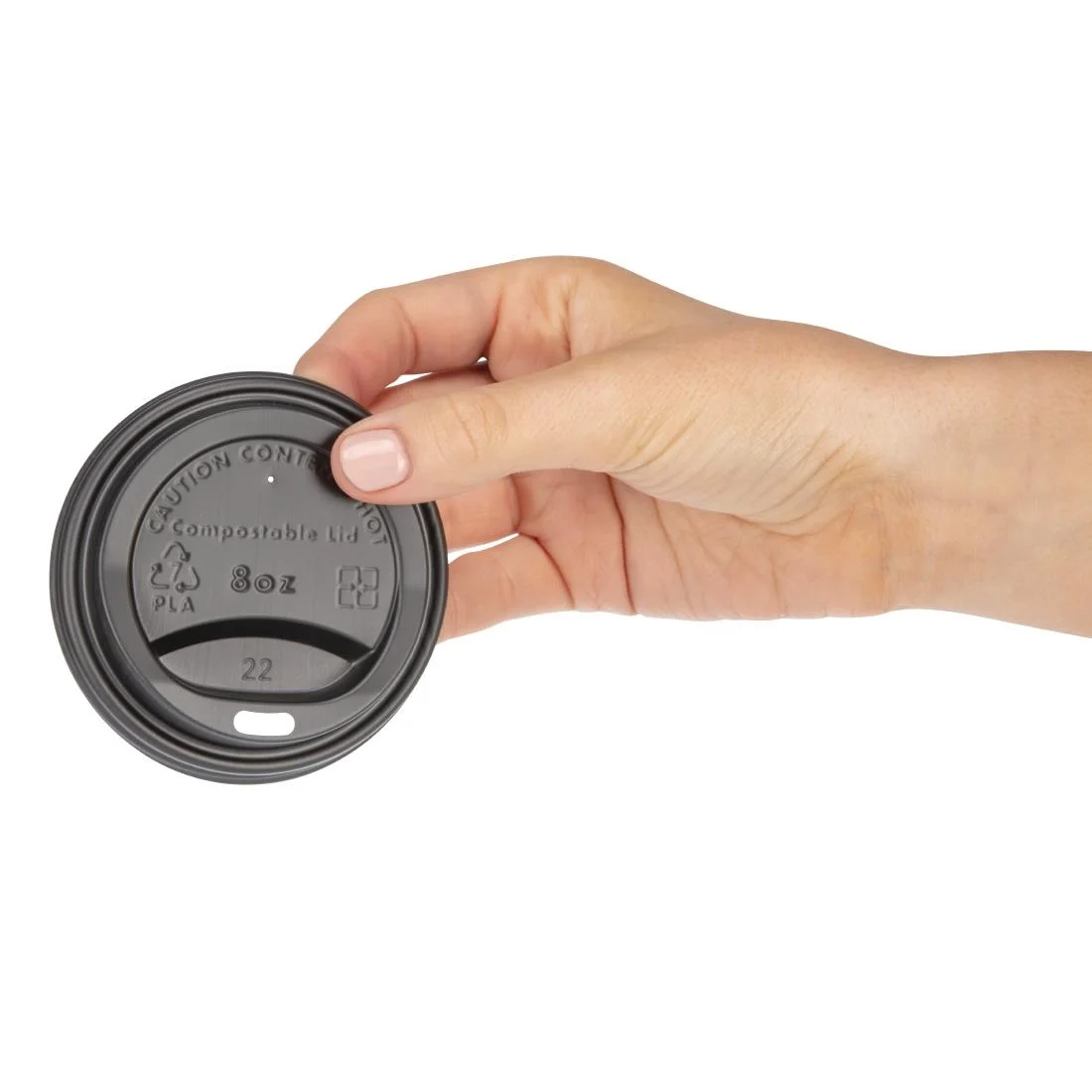 Fiesta Compostable Coffee Cup Lids 225ml / 8oz (Pack of 1000) - Image 3