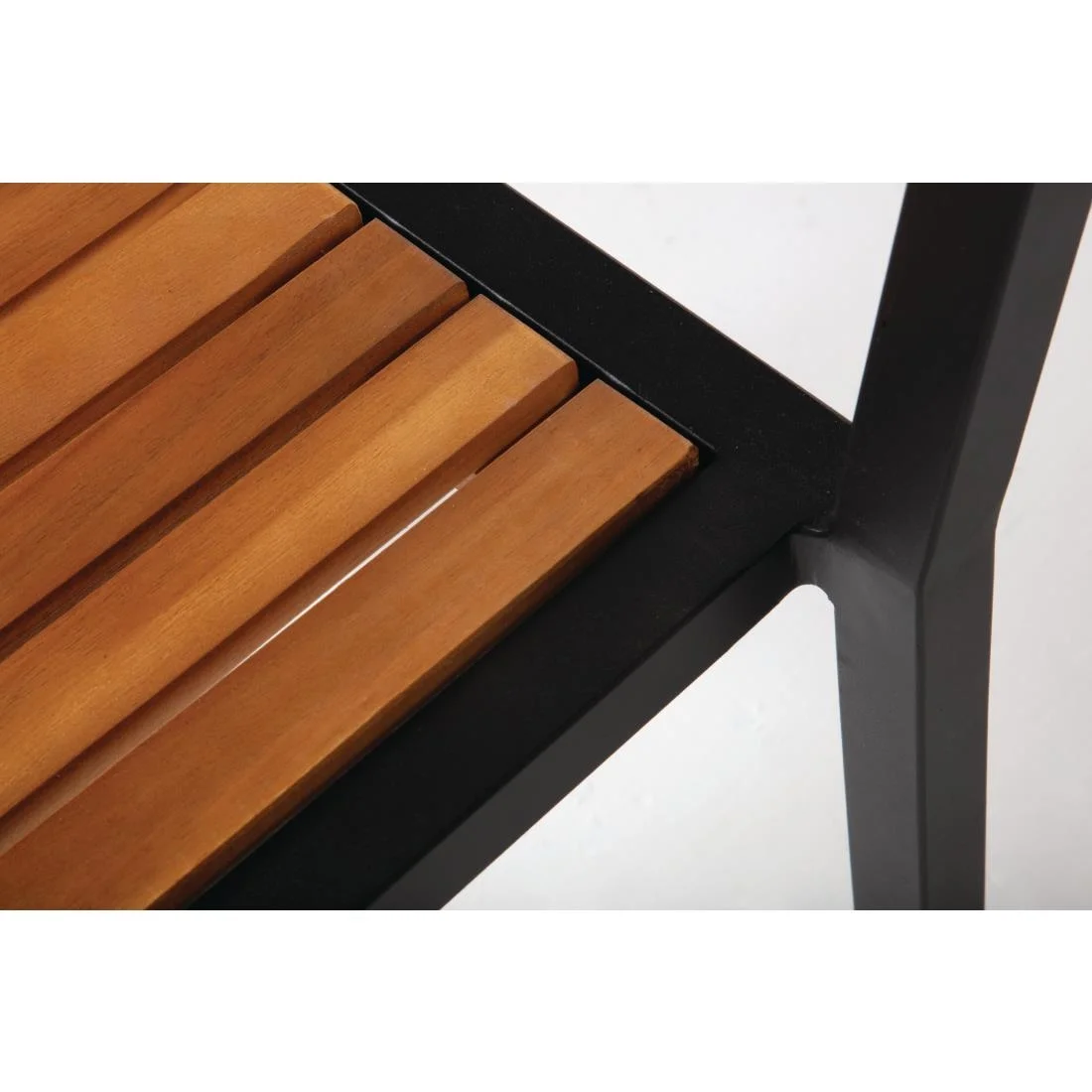 Bolero Steel & Acacia Side Chairs (Pack of 4) - Image 15