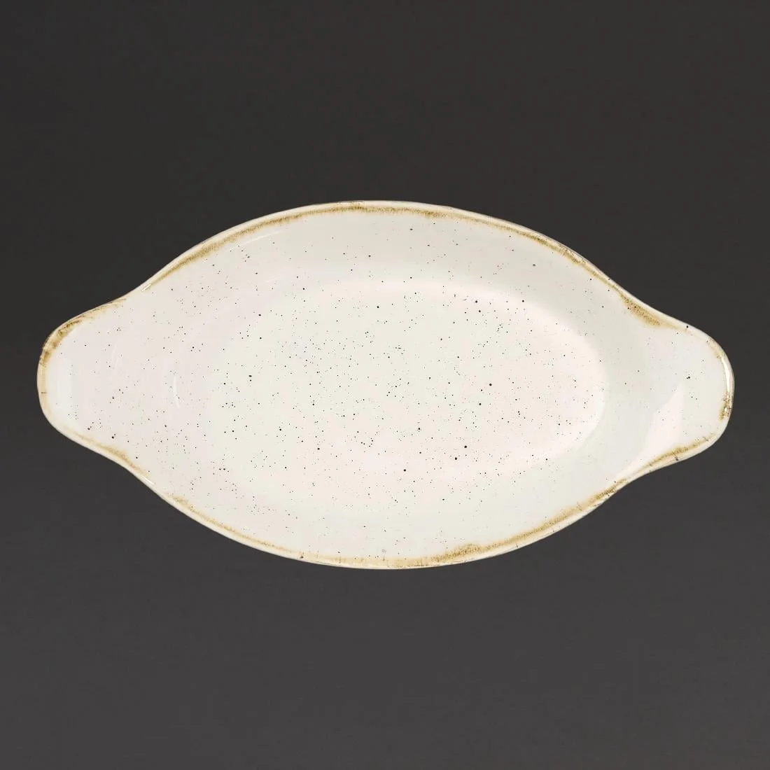 Churchill Stonecast Oval Eared Dishes Barley White 205mm (6 Pack)