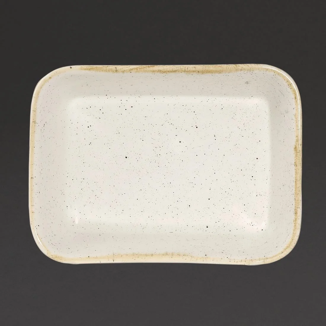 Churchill Stonecast Deep Rectangular Dishes Barley White 160mm (12 Pack)
