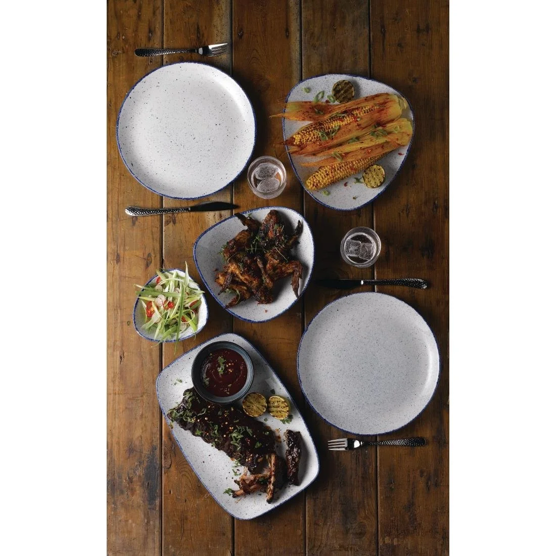 Churchill Stonecast Hints Coupe Plates Indigo Blue 288mm (12 Pack) - Image 2