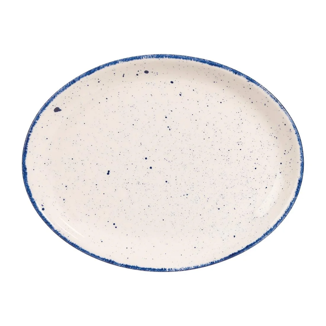 Churchill Stonecast Hints Oval Plates Indigo Blue 254mm (12 Pack)