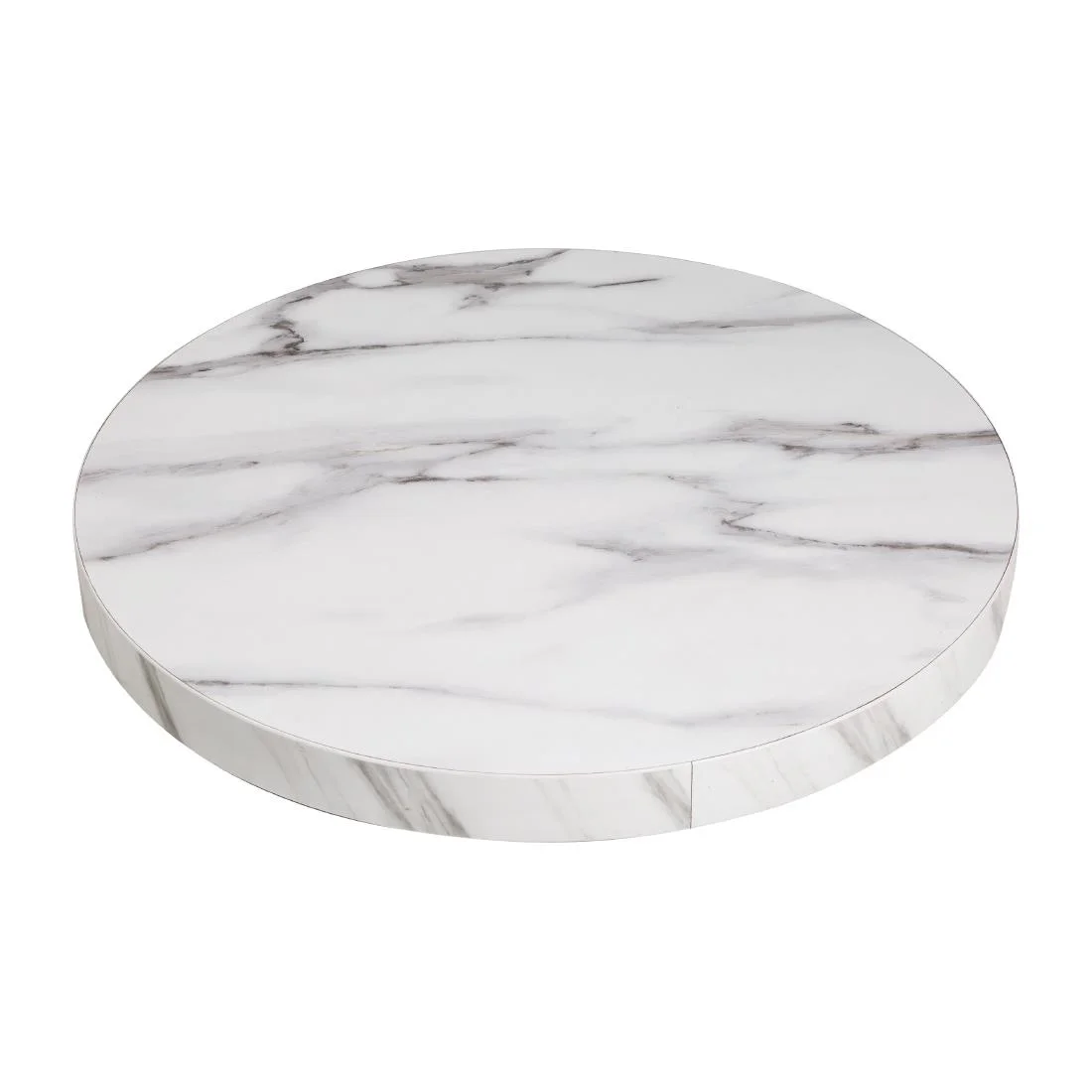 Bolero Pre-drilled Round Table Top Marble Effect 600mm - Image 2
