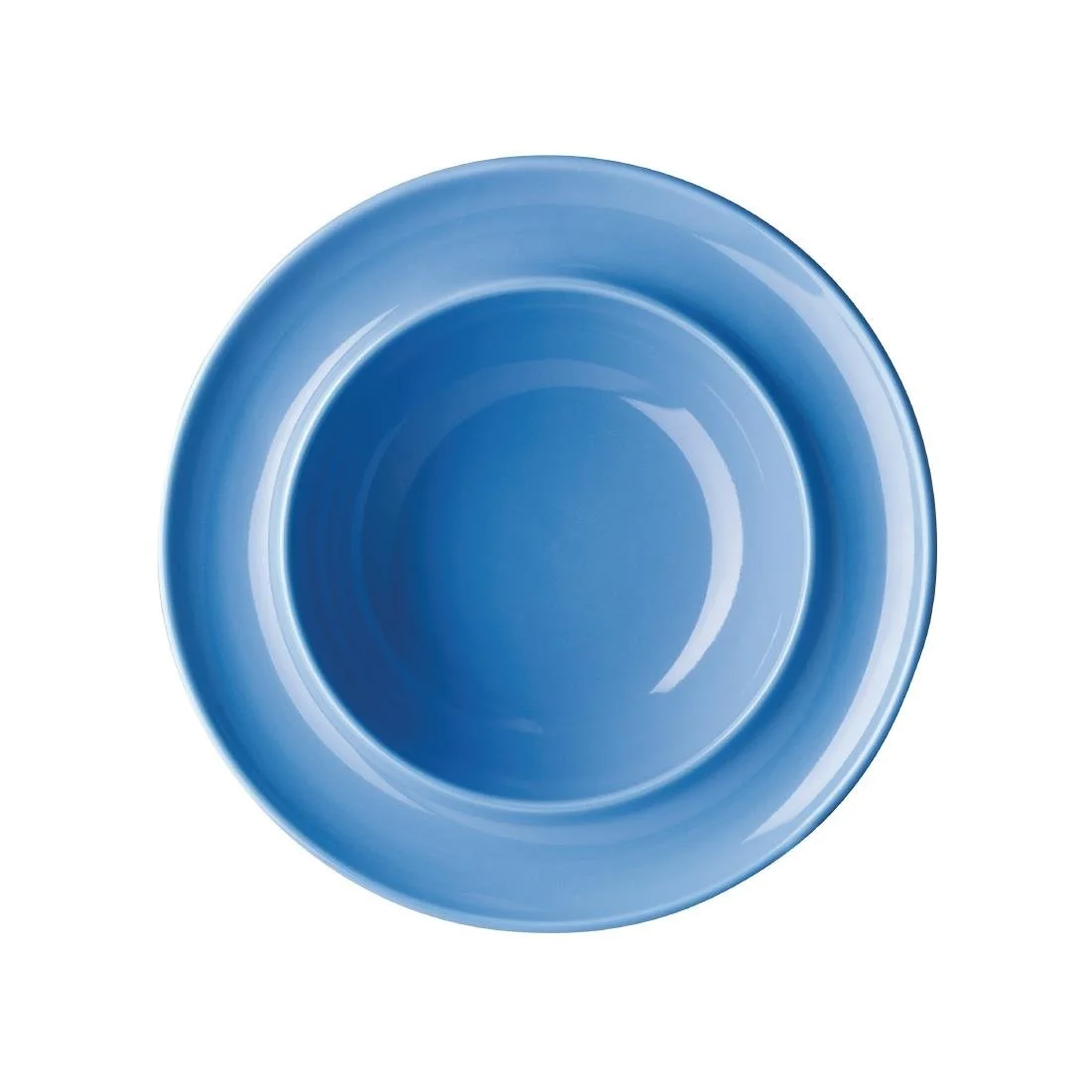 Olympia Heritage Raised Rim Bowls Blue 205mm (4 Pack) - Image 1