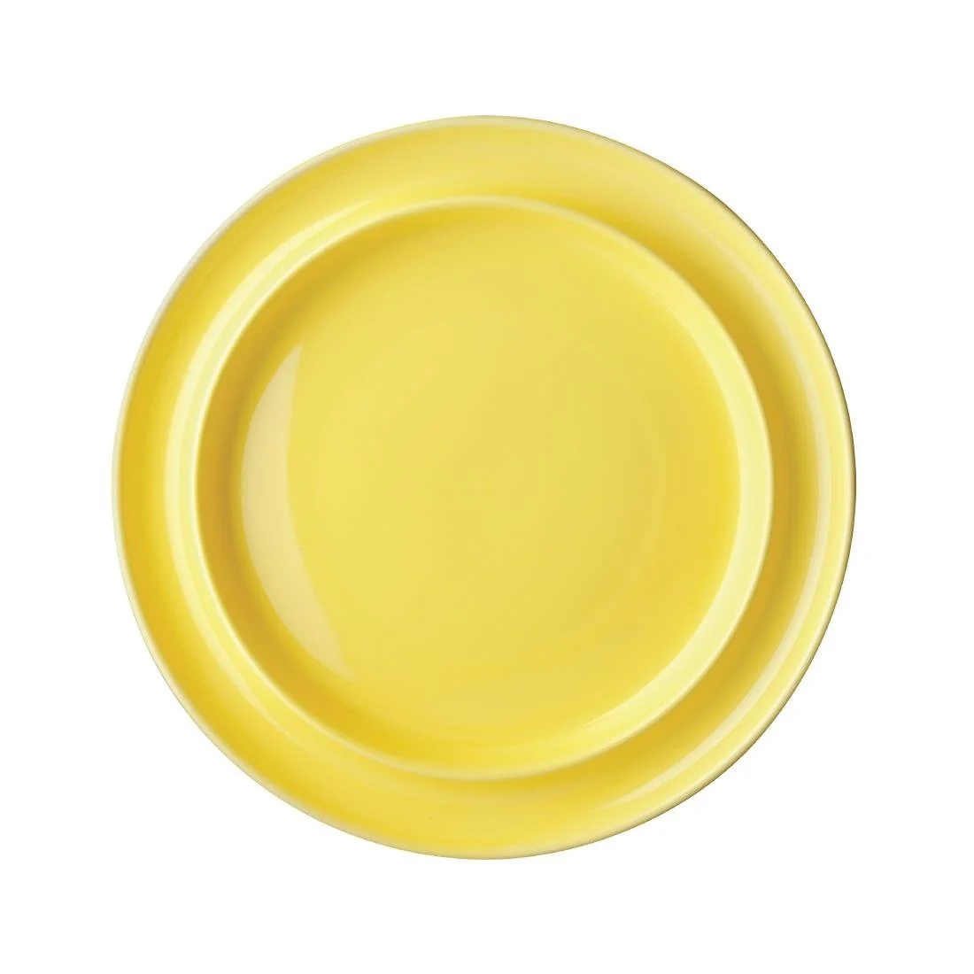 Olympia Heritage Raised Rim Plates Yellow 253mm (4 Pack)
