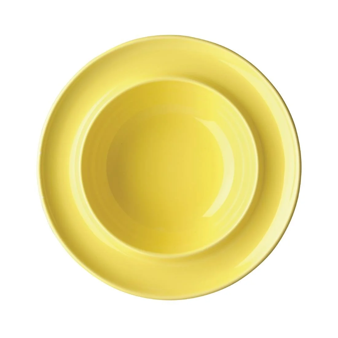 Olympia Heritage Raised Rim Bowls Yellow 205mm (4 Pack) - Image 1