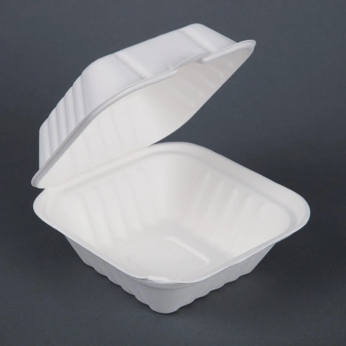 Fiesta Compostable Bagasse Burger Boxes with Side Ridges 152mm (Pack of 500) - Image 4