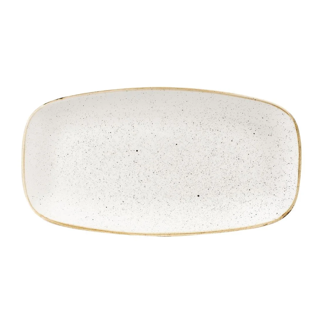 Churchill Stonecast Rectangular Plates Barley White 127 x 269mm (12 Pack)