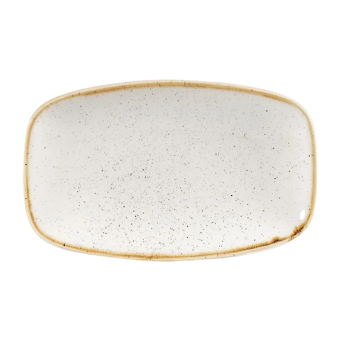 Churchill Stonecast Rectangular Plates Barley White 121 x 200mm (12 Pack)