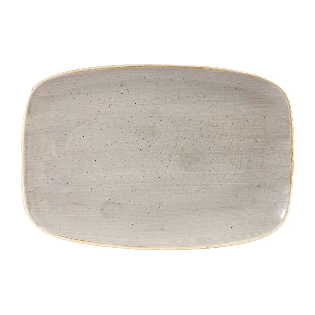 Churchill Stonecast Rectangular Plates Peppercorn Grey 199 x 300mm (6 Pack)