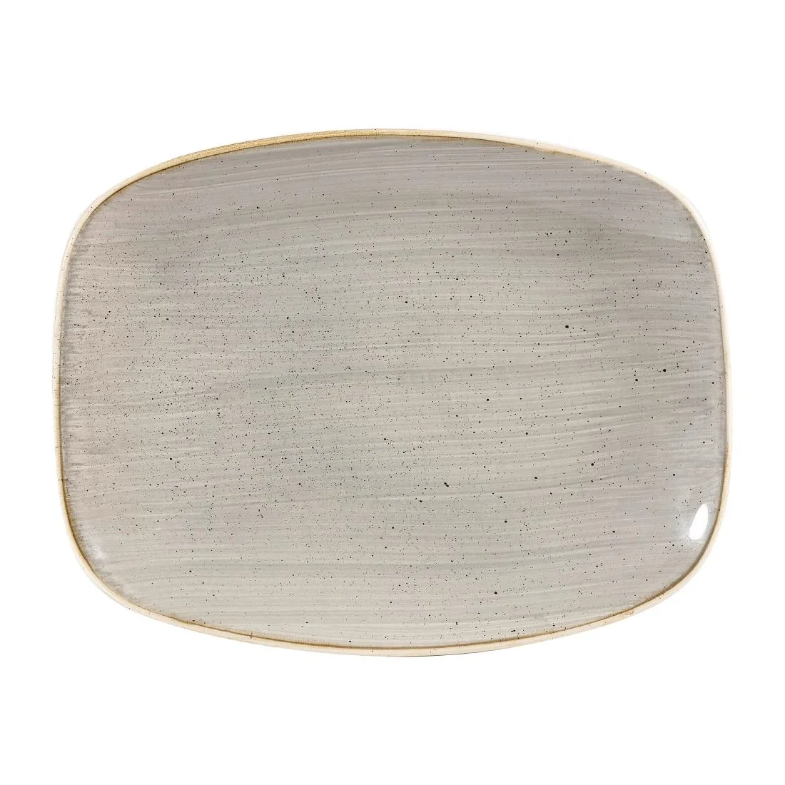 Churchill Stonecast Rectangular Plates Peppercorn Grey 202 x 261mm (12 Pack)