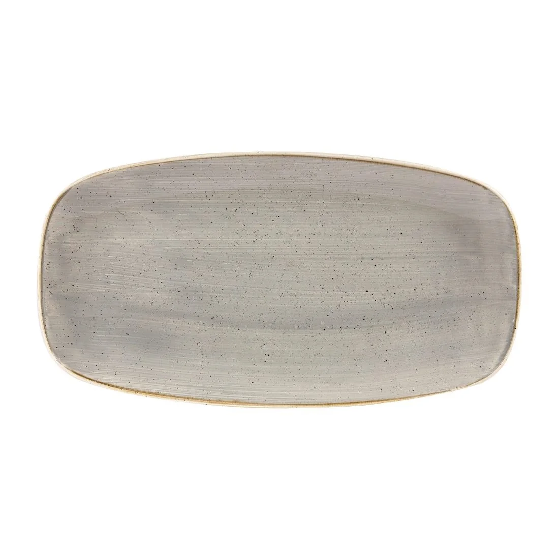 Churchill Stonecast Rectangular Plates Peppercorn Grey 153 x 298mm (12 Pack)