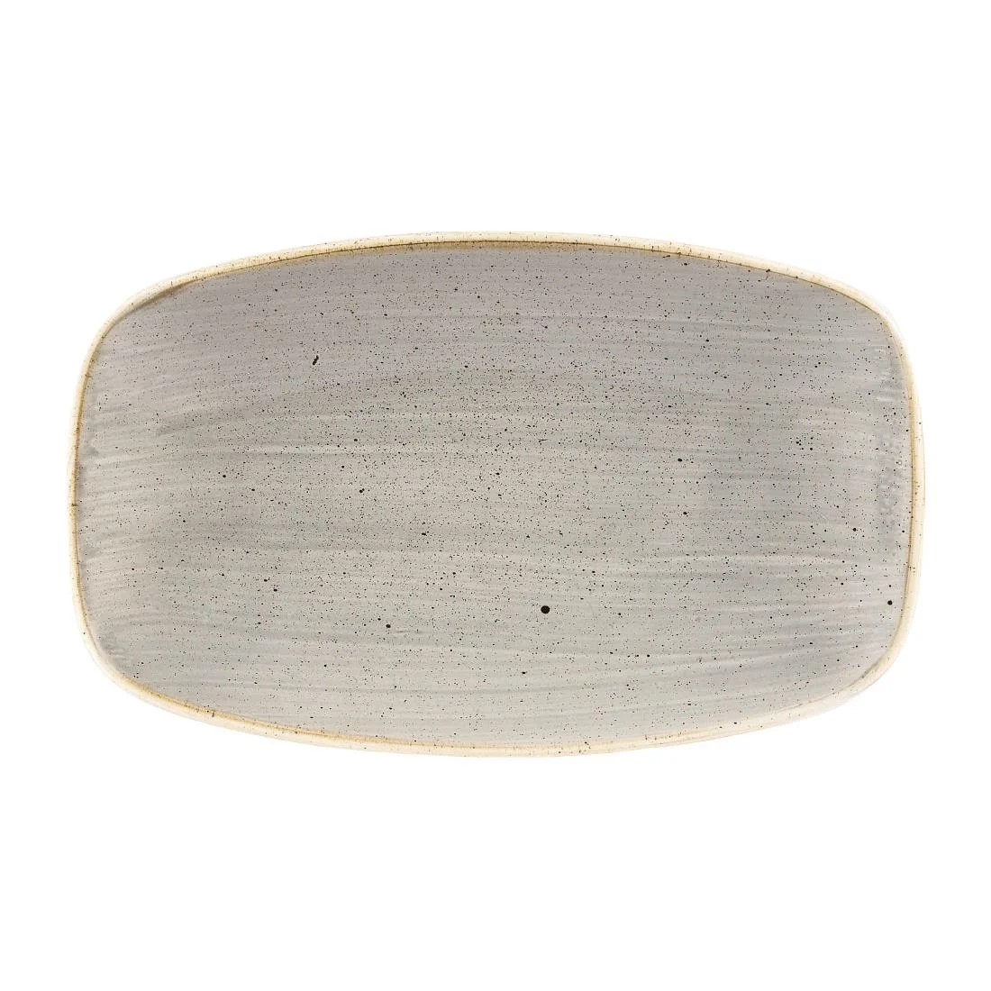 Churchill Stonecast Rectangular Plates Peppercorn Grey 121 x 200mm (12 Pack)