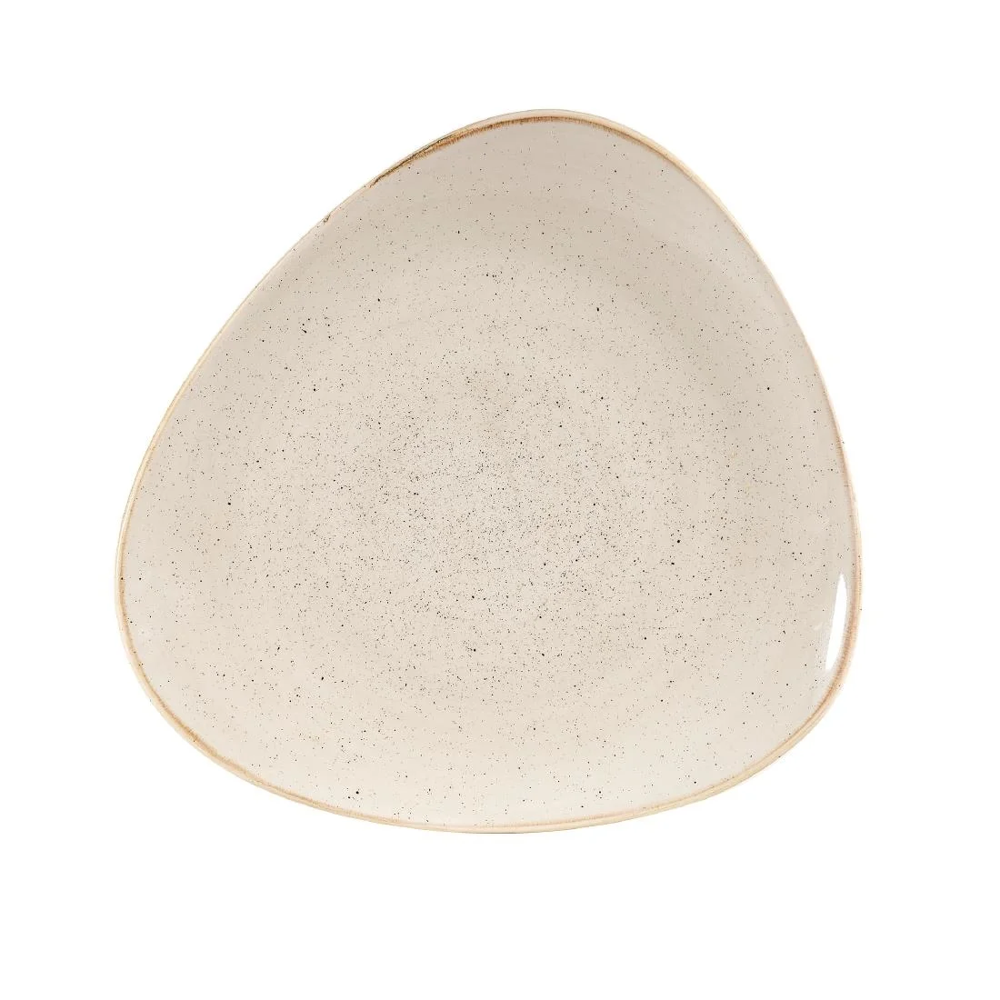 Churchill Stonecast Triangular Plates Nutmeg Cream 265mm (12 Pack)