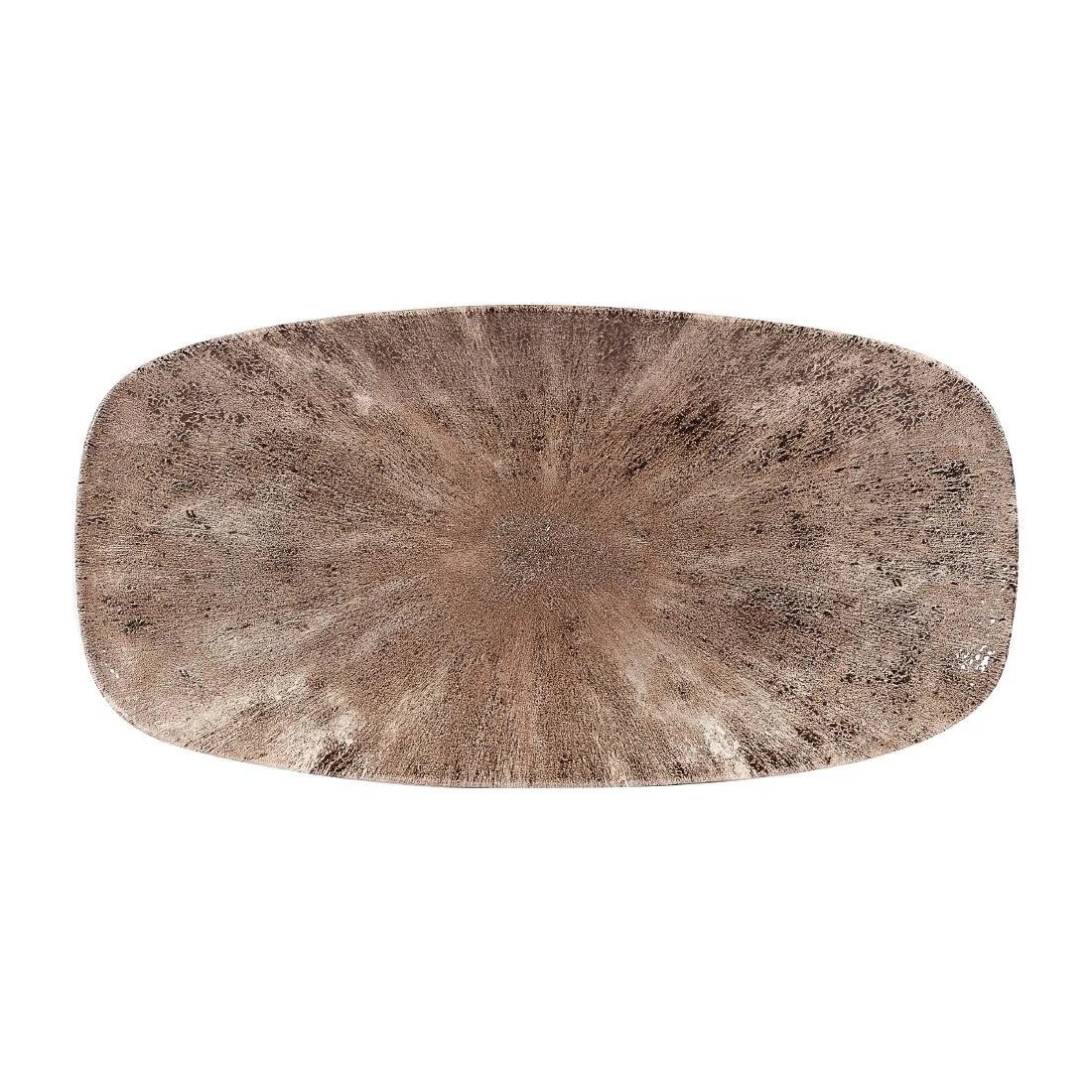 Churchill Studio Prints Stone Rectangular Plates Zircon Brown 153 x 298mm (12 Pack)