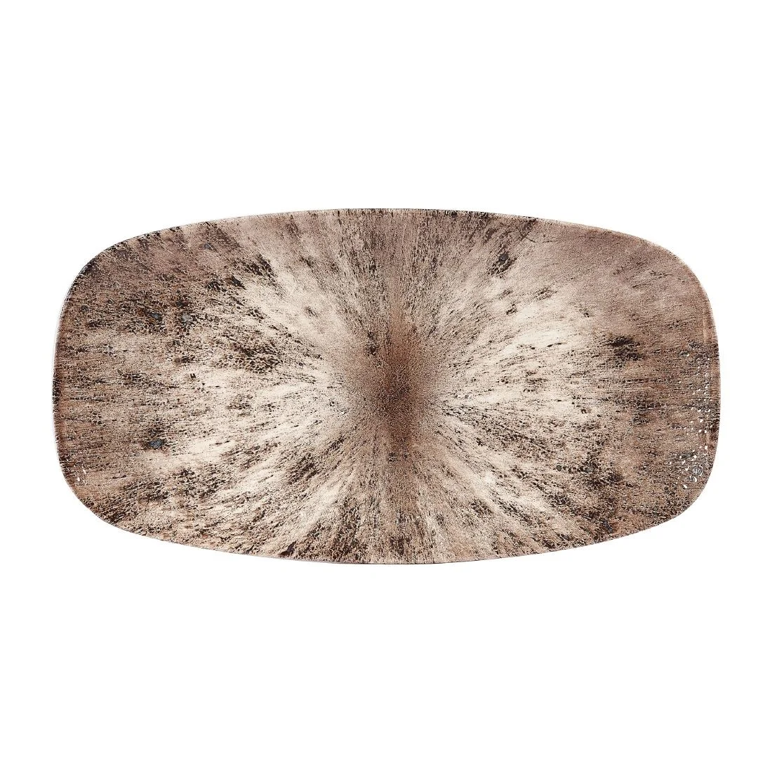 Churchill Studio Prints Stone Rectangular Plates Zircon Brown 189 x 355mm (6 Pack)