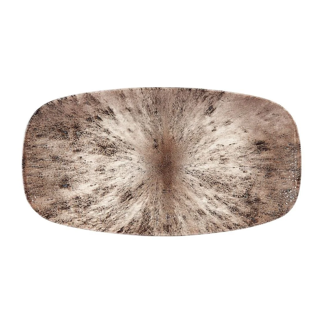 Churchill Studio Prints Stone Rectangular Plates Zircon Brown 189 x 355mm (6 Pack)