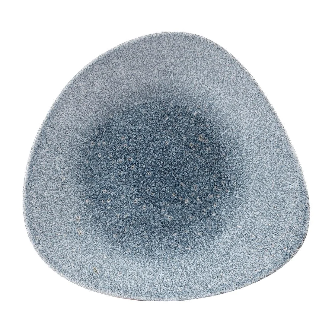 Churchill Studio Prints Raku Triangular Shallow Bowls Topaz Blue 278mm (12 Pack)