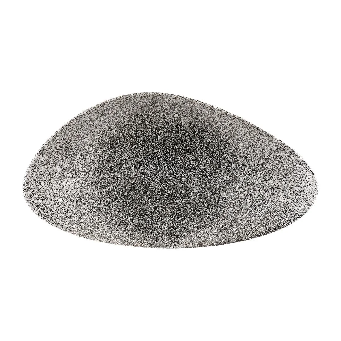 Churchill Studio Prints Raku Triangular Plates Quartz Black 350mm (6 Pack)