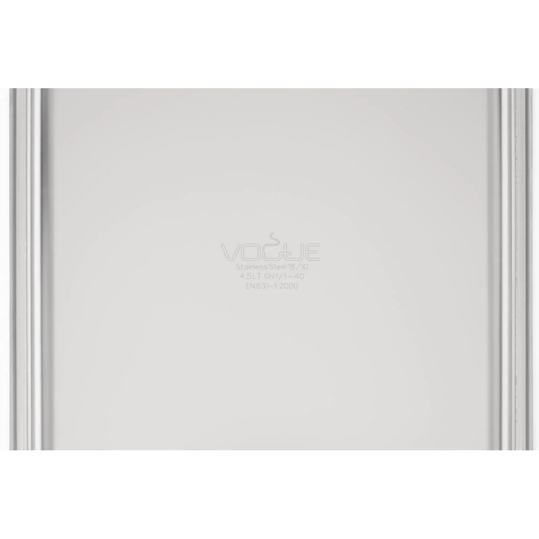 Vogue Heavy Duty Stainless Steel 1/1 GN Pan 40mm - Image 6