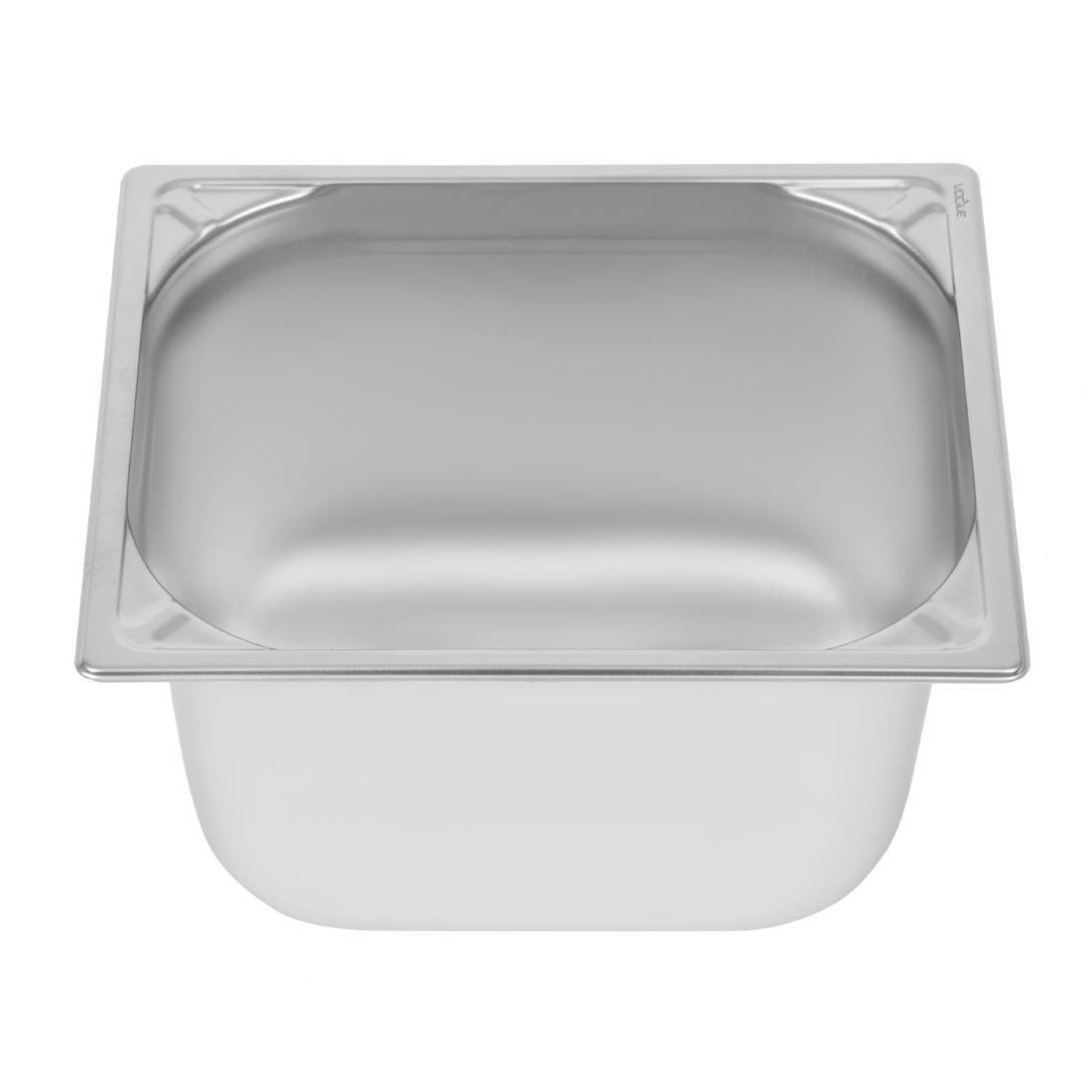 Vogue Heavy Duty Stainless Steel 1/2 Gastronorm Pan 200mm