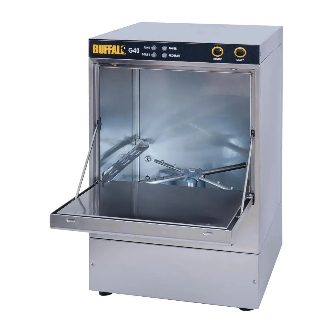 Buffalo Undercounter Glasswasher with Drain Pump 400x400mm Baskets - Image 5