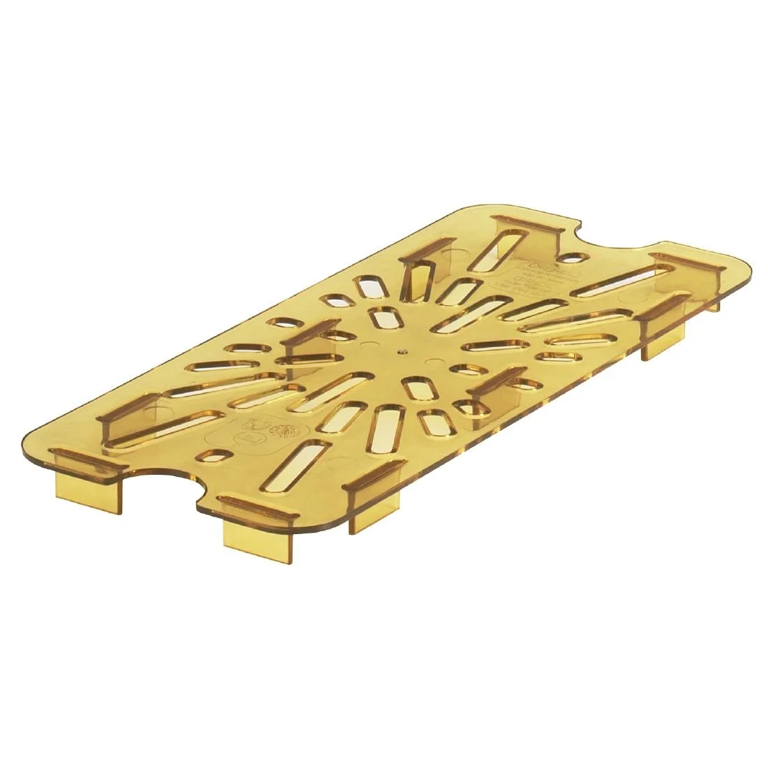 Cambro High Heat Polycarbonate 1/3 Gastronorm Drain Plate
