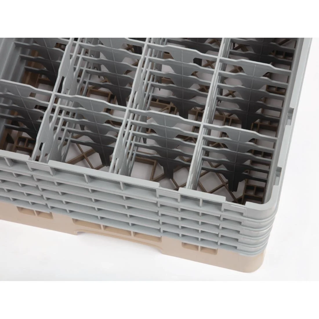 Cambro Camrack Beige 16 Compartments Max Glass Height 257mm - Image 3