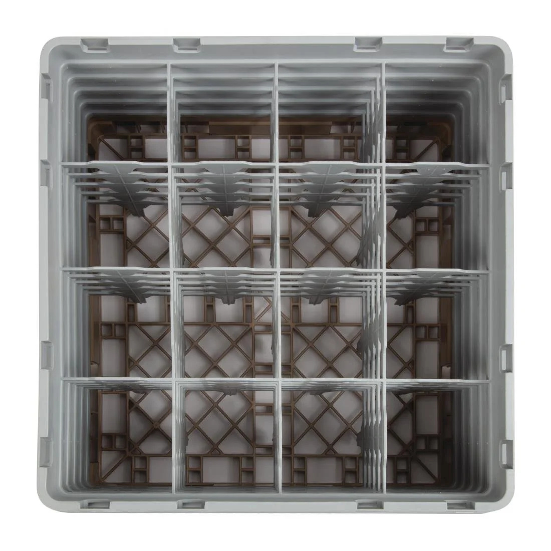 Cambro Camrack Beige 16 Compartments Max Glass Height 257mm - Image 4