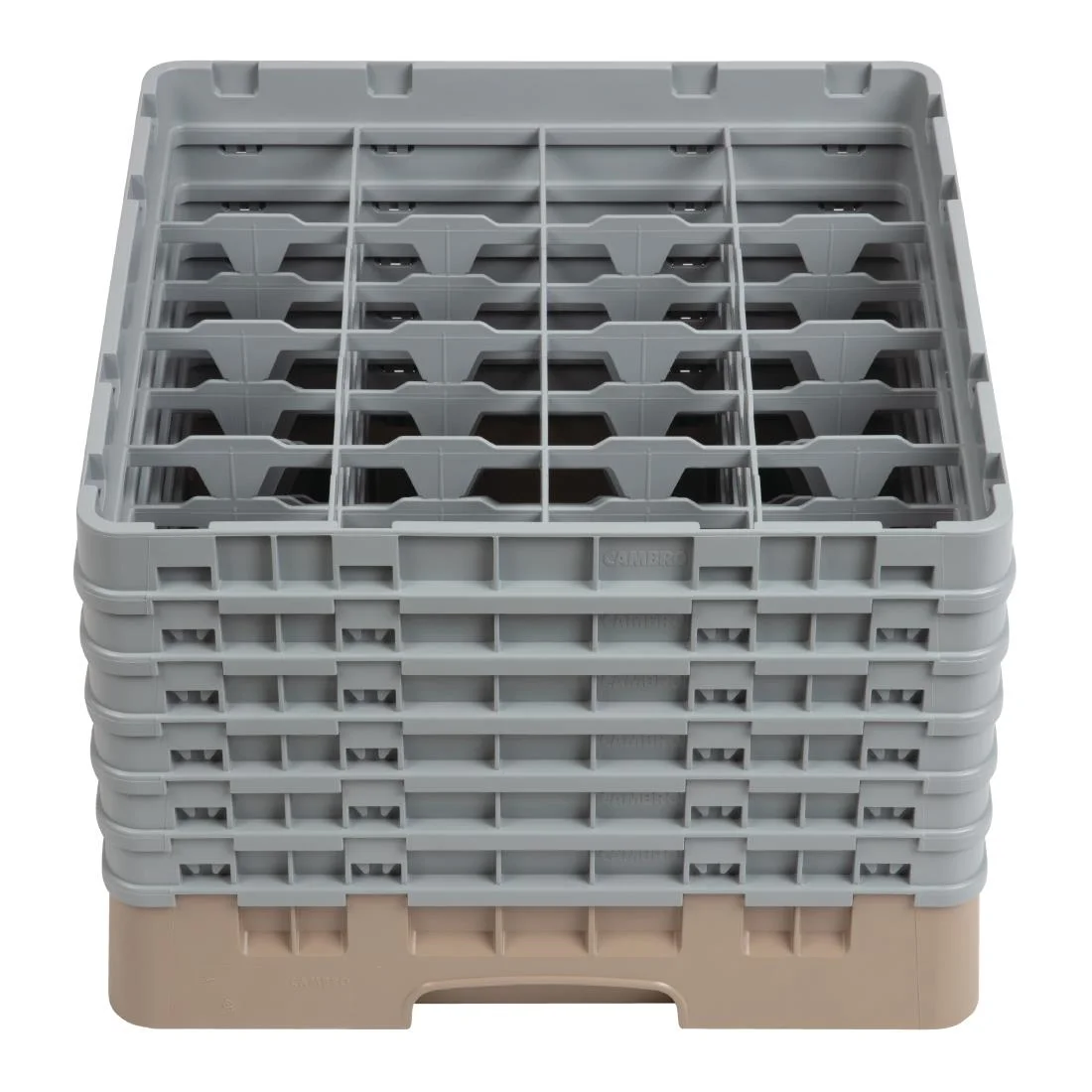 Cambro Camrack Beige 16 Compartments Max Glass Height 298mm - Image 2