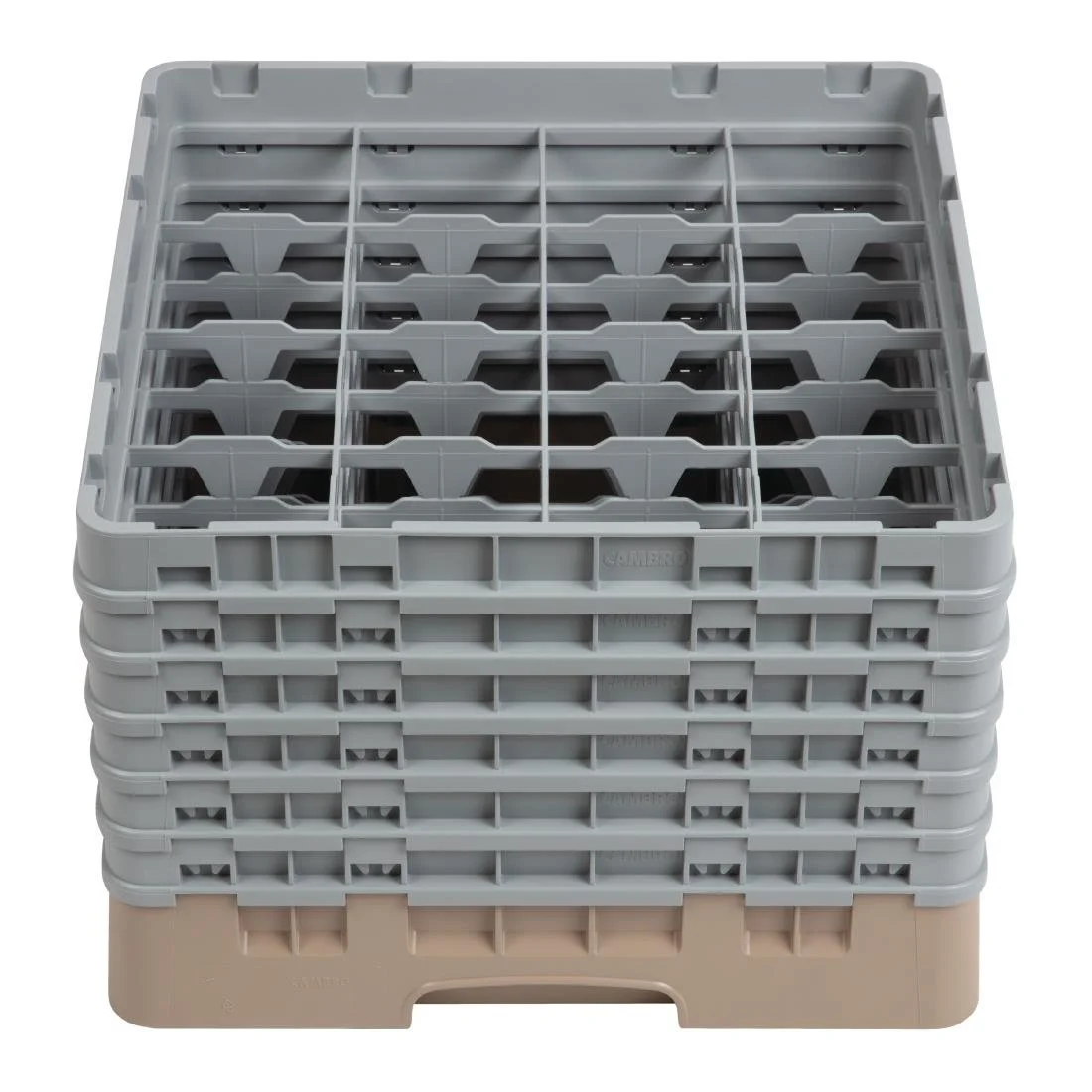 Cambro Camrack Beige 16 Compartments Max Glass Height 298mm - Image 2
