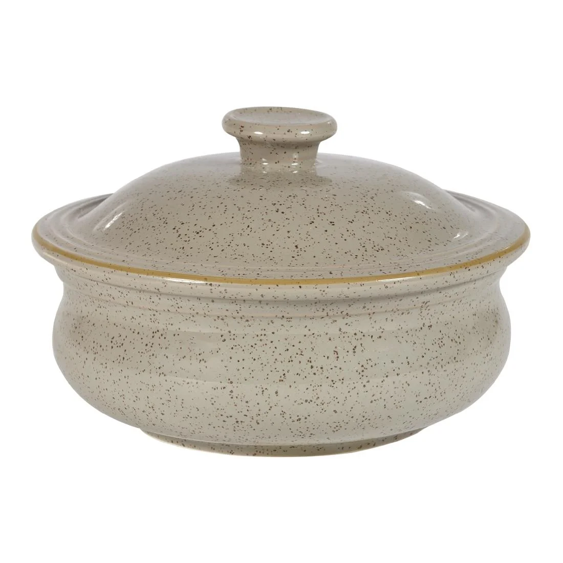 Churchill Stonecast Lidded Stew Pots Peppercorn Grey 430ml (6 Pack)