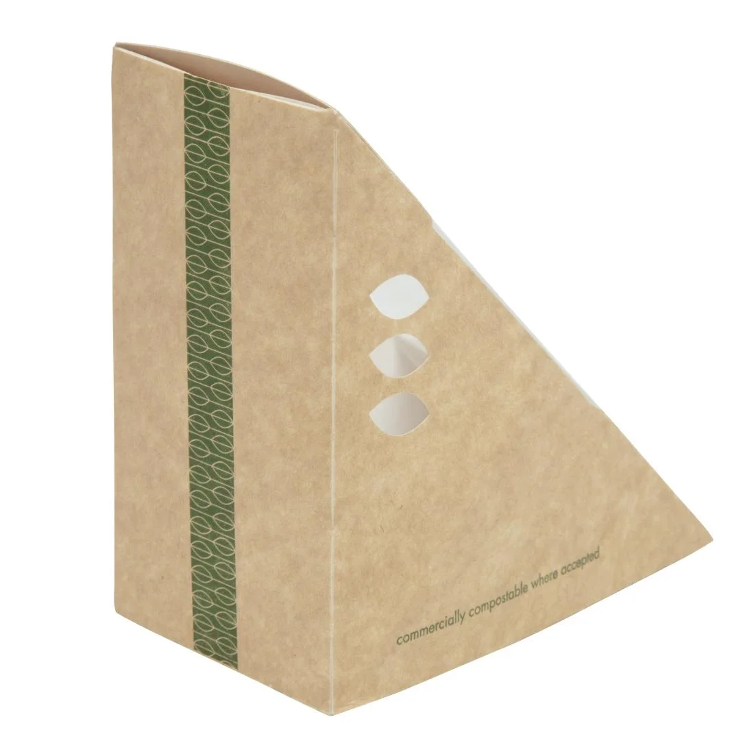 Vegware Compostable Kraft Sandwich Wedges 65mm (Pack of 500) - Image 3