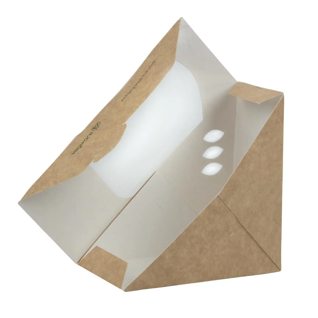 Vegware Compostable Kraft Sandwich Wedges 65mm (Pack of 500) - Image 4