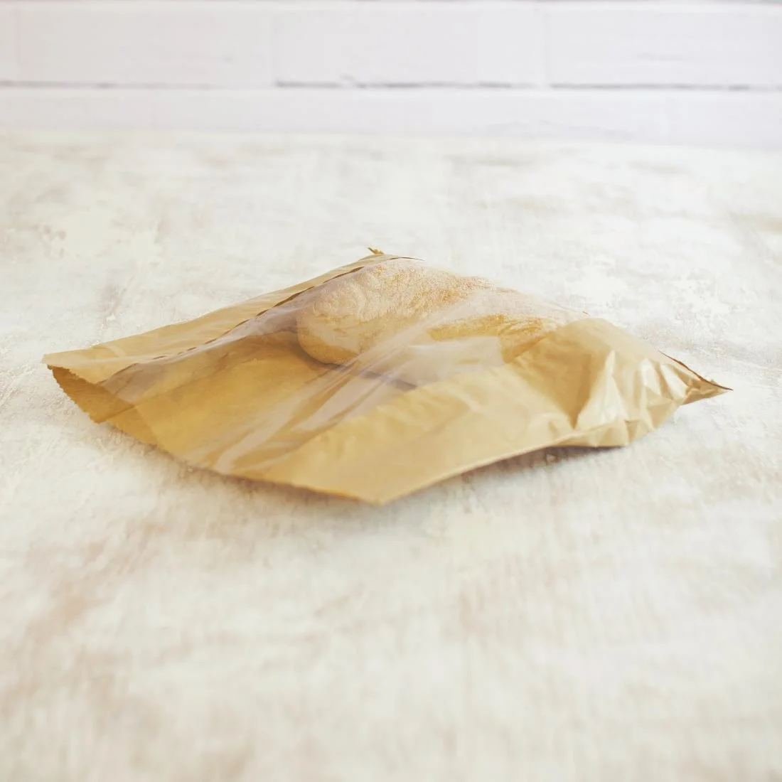 Vegware Compostable Kraft Sandwich Bags With PLA Window Large (Pack of 1000) - Image 3