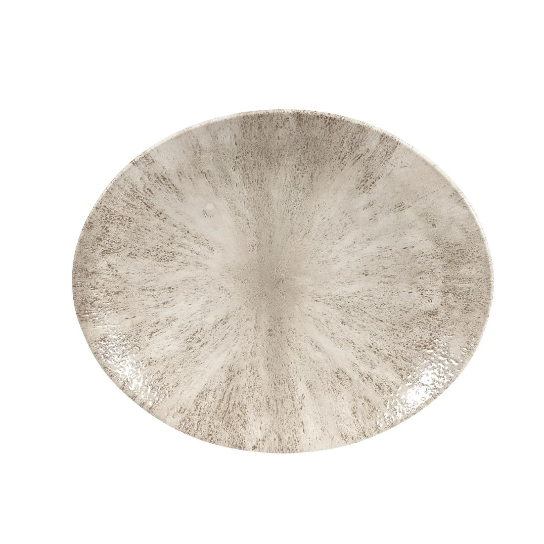 Churchill Studio Prints Stone Coupe Oval Plates Agate Grey 270mm (12 Pack)