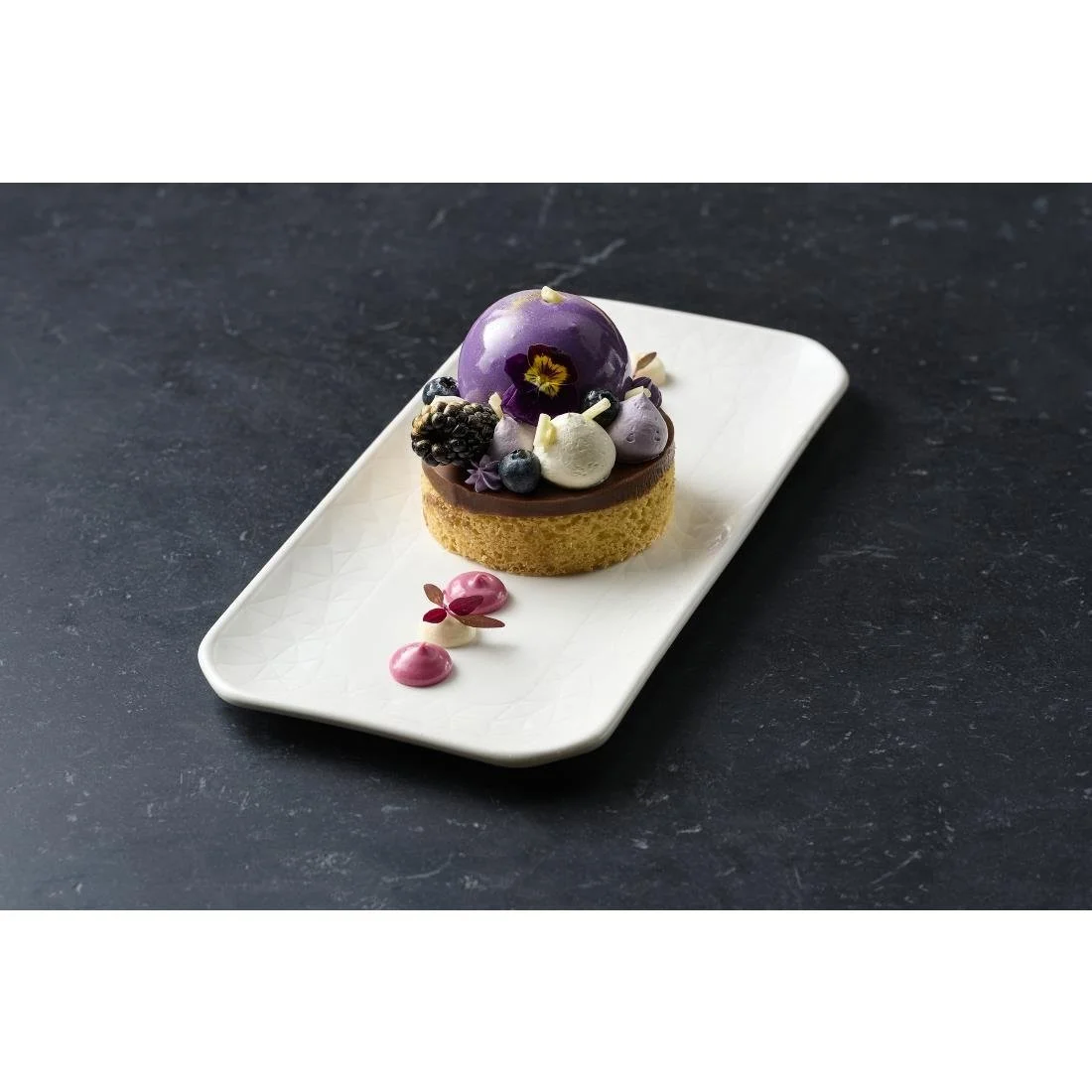 Churchill Alchemy Abstract White Shallow Oblong Trays 300mm (6 Pack) - Image 2