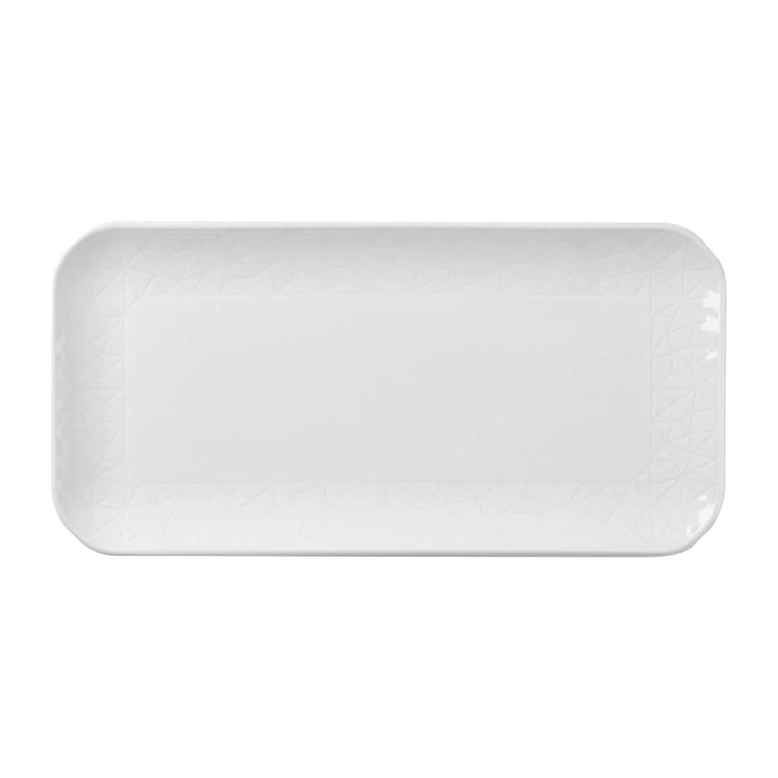 Churchill Alchemy Abstract White Shallow Oblong Trays 300mm (6 Pack) - Image 1