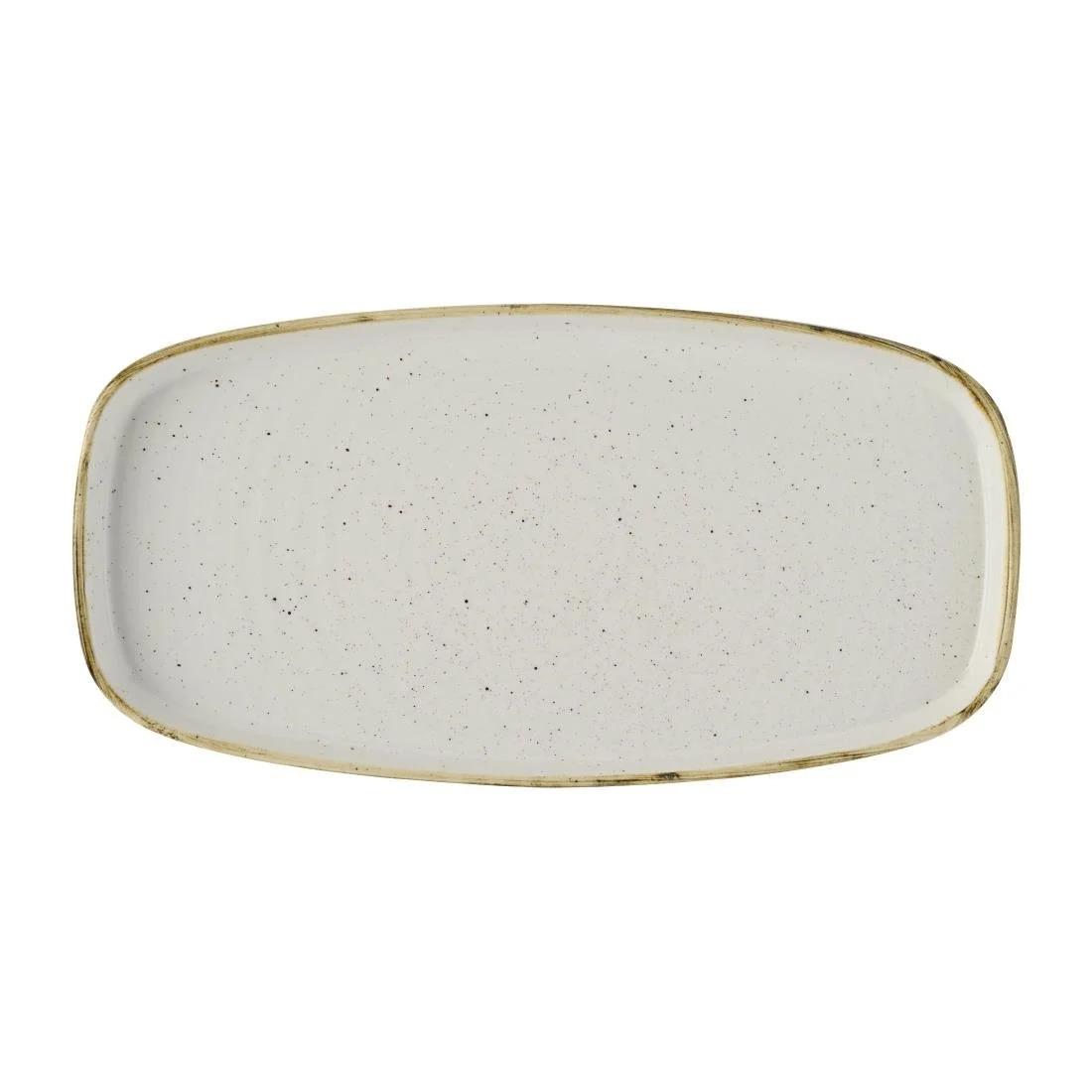 Churchill Stonecast Barley White Chefs' Walled Oblong Plates 300mm (6 Pack) - Image 1