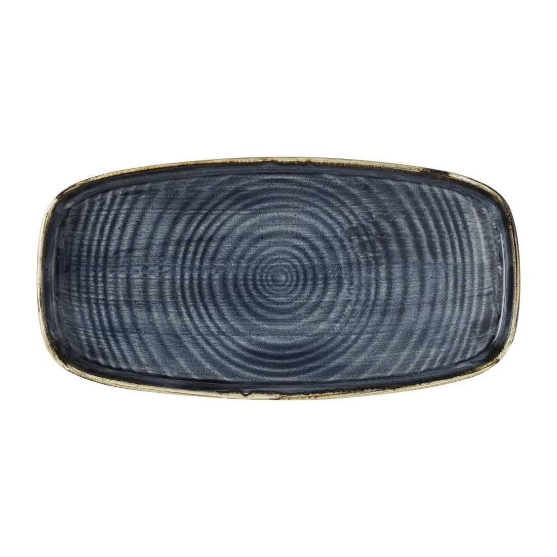 Churchill Stonecast Blueberry Chefs' Walled Oblong Plates 300mm (6 Pack)