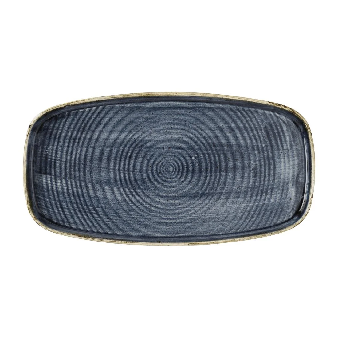 Churchill Stonecast Blueberry Chefs' Walled Oblong Plates 350mm (6 Pack)