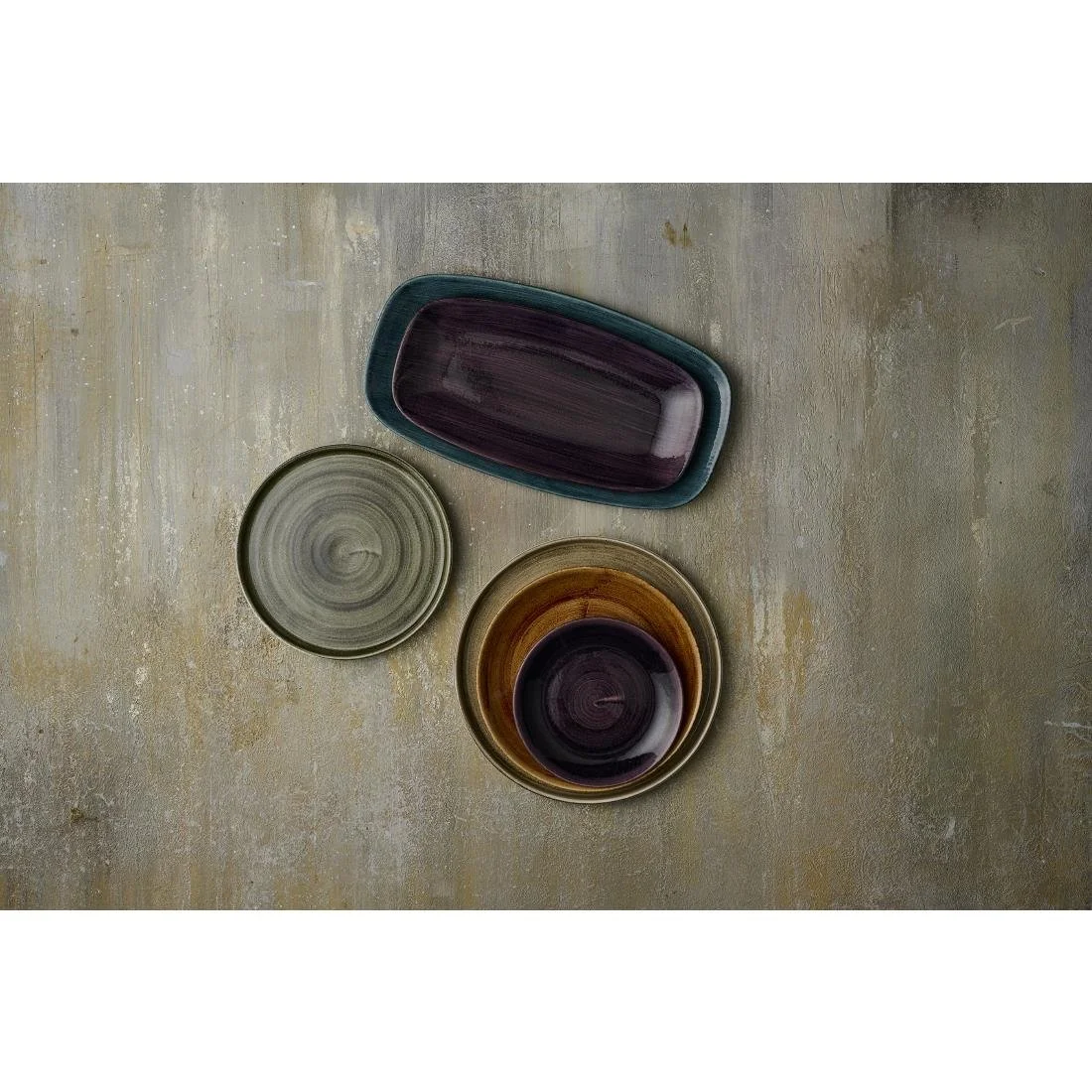 Churchill Stonecast Patina Deep Purple Chefs' Oblong Plates 298mm (12 Pack) - Image 2