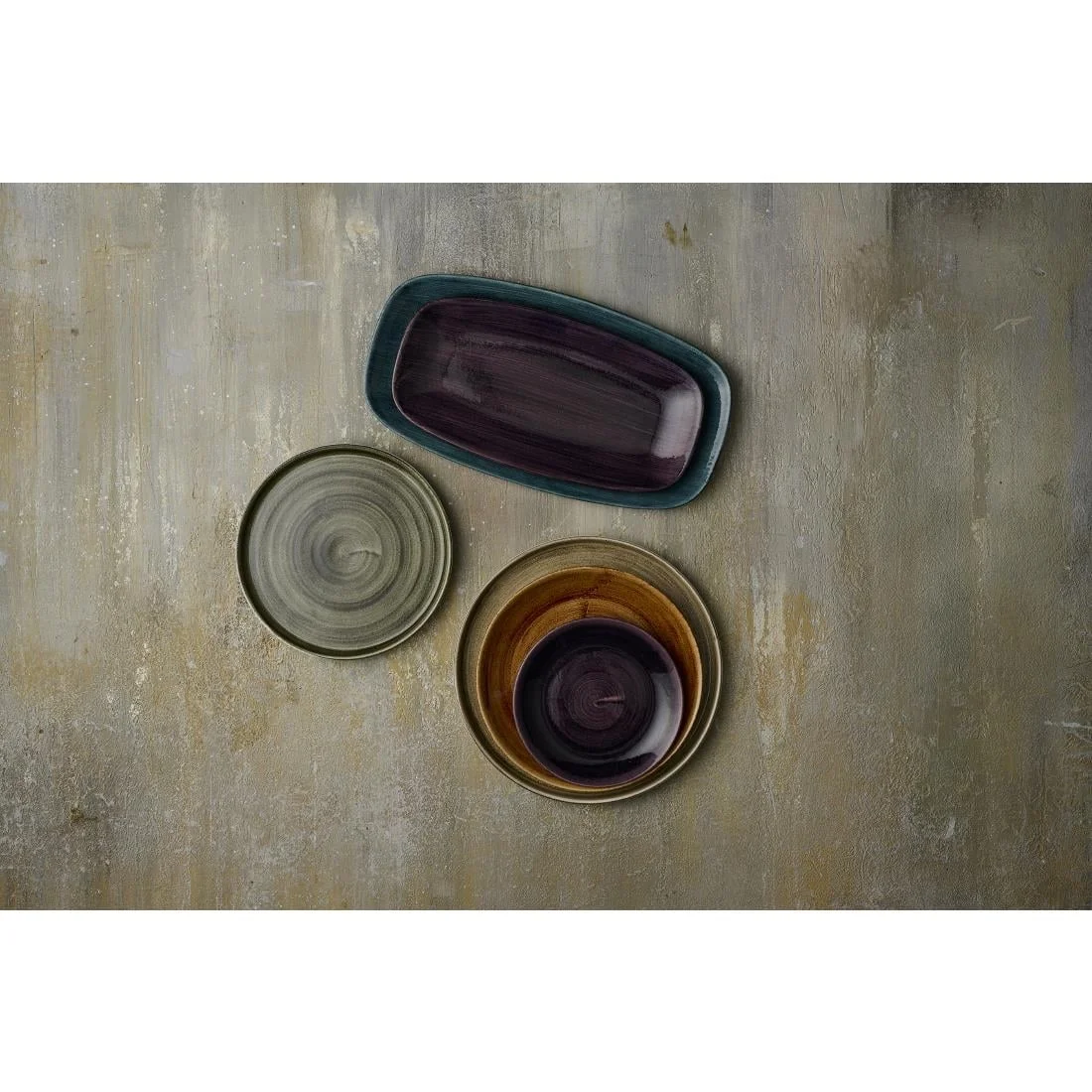 Churchill Stonecast Patina Deep Purple Coupe Plates 165mm (12 Pack) - Image 2