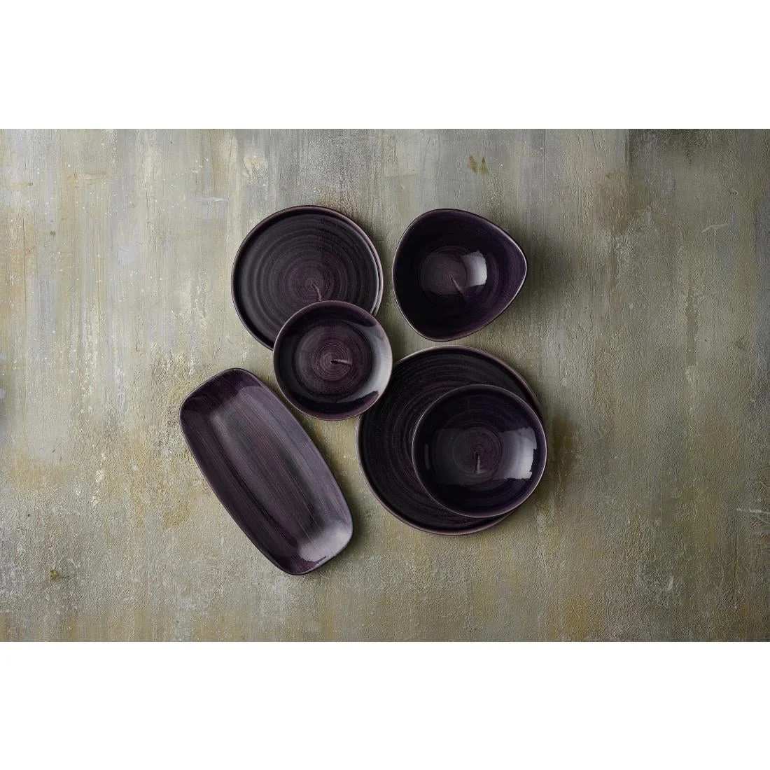 Churchill Stonecast Patina Deep Purple Coupe Plates 165mm (12 Pack) - Image 6