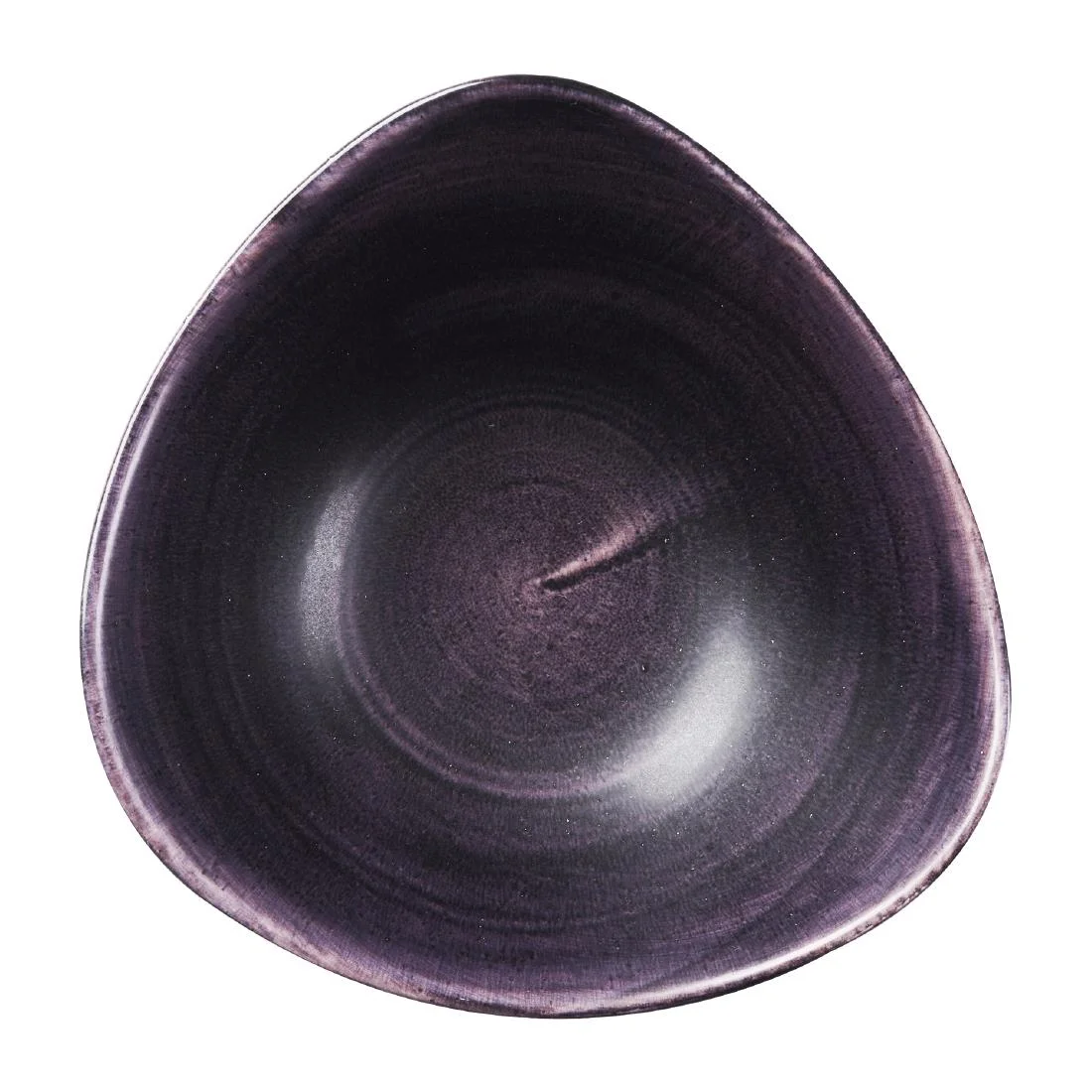 Churchill Stonecast Patina Deep Purple Triangle Bowls 235mm (12 Pack)